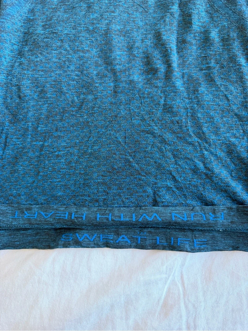 LuluLemon Women's Heathered Blue Short Sleeve Tee